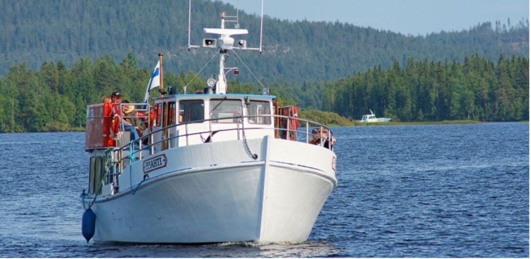 Illustration of boating in Kemijärvi